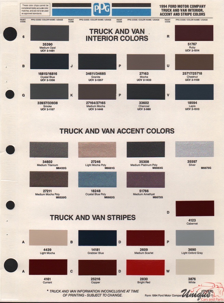 1994 Truck Van And Fleet PPG 10